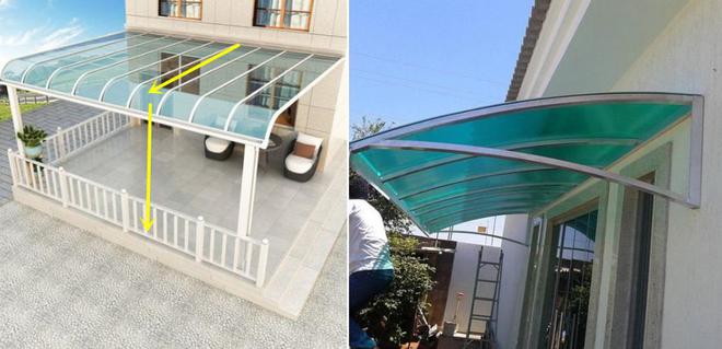 门前遮阳平顶 out 啦微调弧度不积水还提升视觉高级感！(图2)