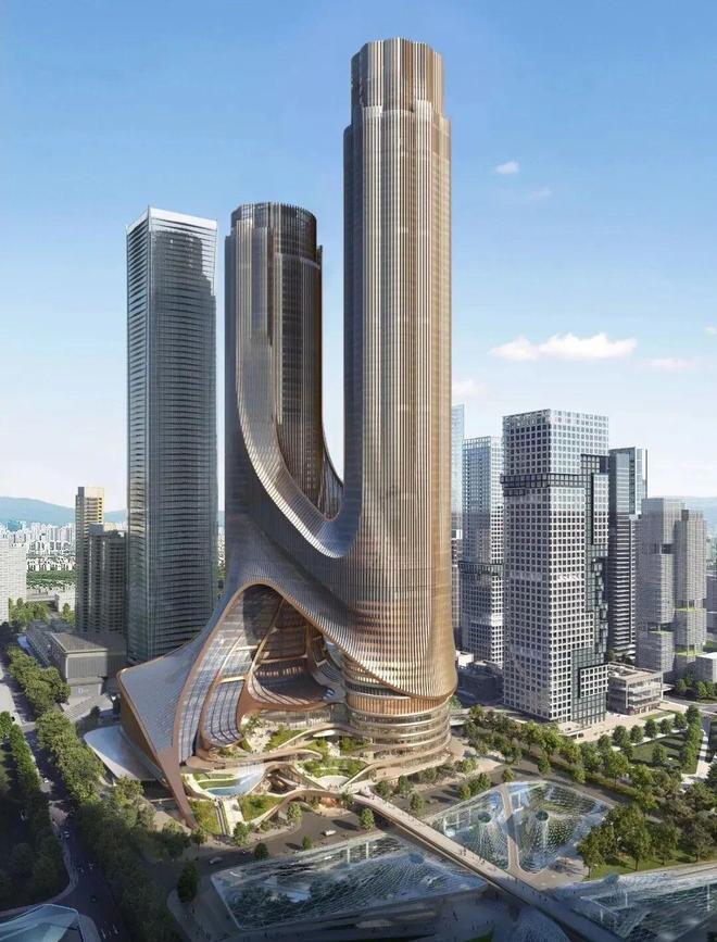 中国连廊双子塔第一高在深圳湾“牵手、穿衣”(图6)